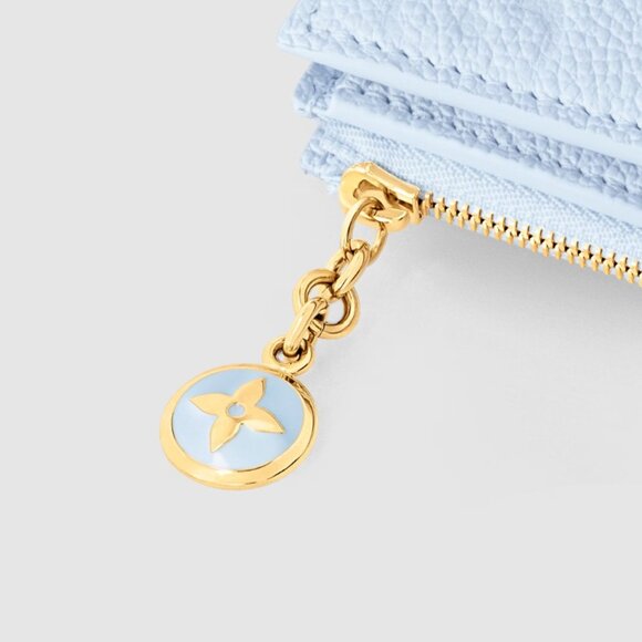 Rare sold out Louis Vuitton Portefeuille Lisa Empreinte Bifold Wallet blue azure - Picture 4 of 10